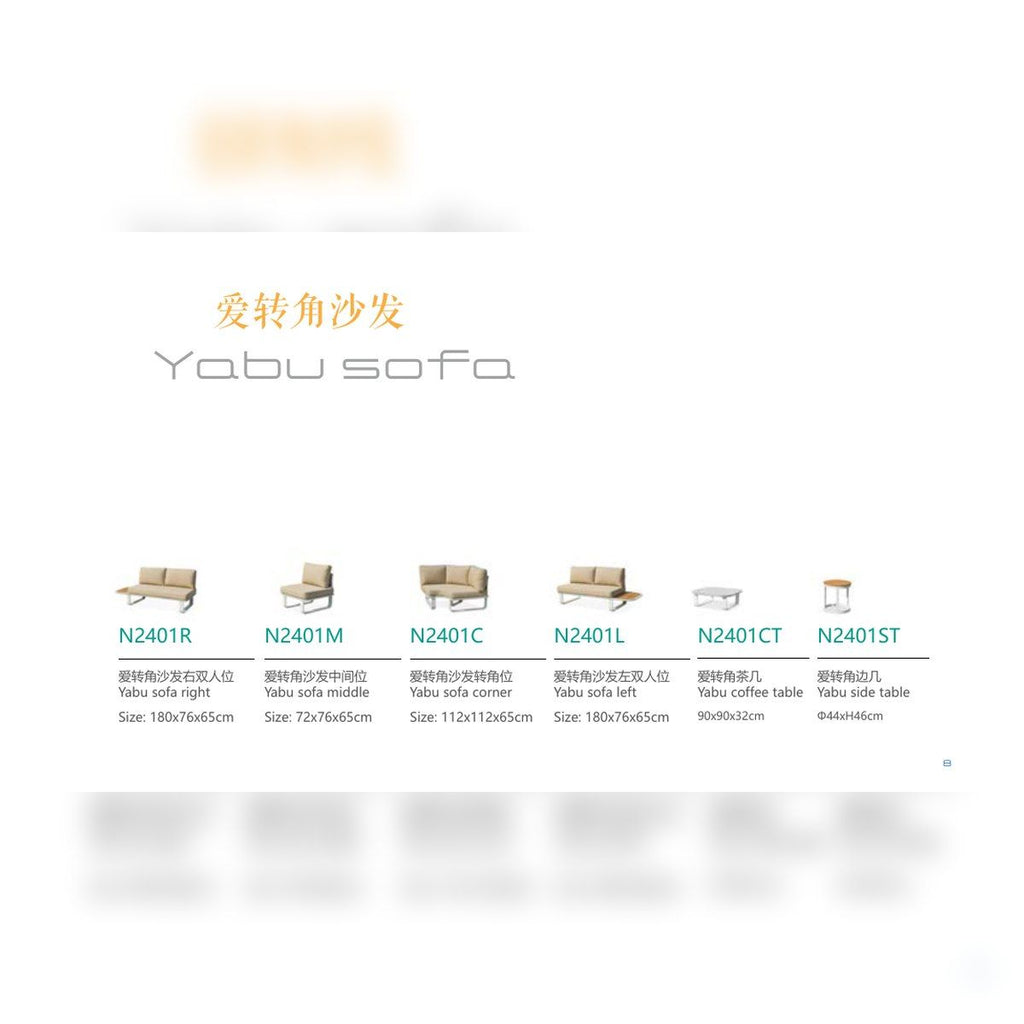 Yabu Right Modular Sofa Section